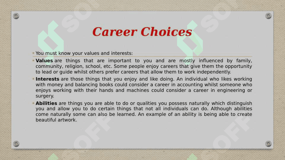 Career Choices 4