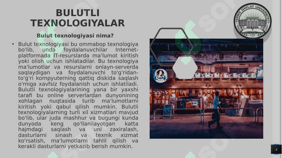 Bulutli va blokcheyn texnologiyalari bilan ishlash. 4