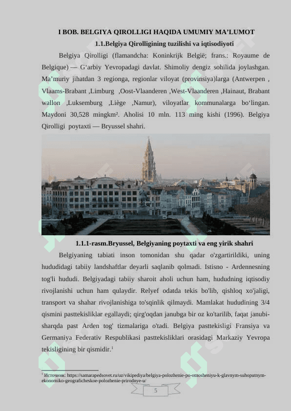BELGIYA TURIZM DINAMIKASI. 5