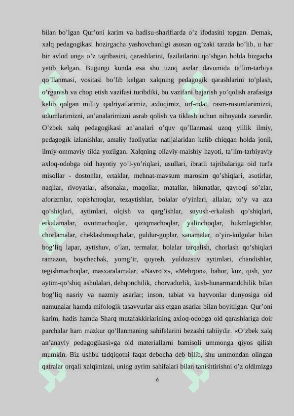 Oʻquvchilarni. tarbitalashda tarbiyaviy mashgʻulotlarning ahamiyati 6