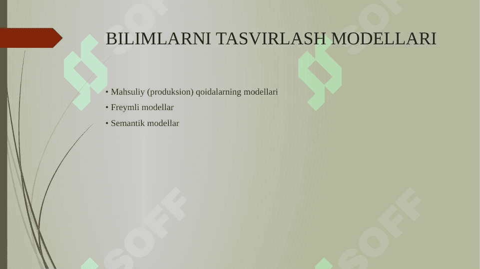 BILIMLARNI TASVIRLASH MODELLARI 2