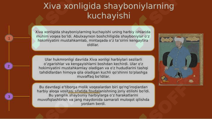 Xiva xonligida (shayboniylar va qo‘ng‘irotlar) harbiy ishlar 2