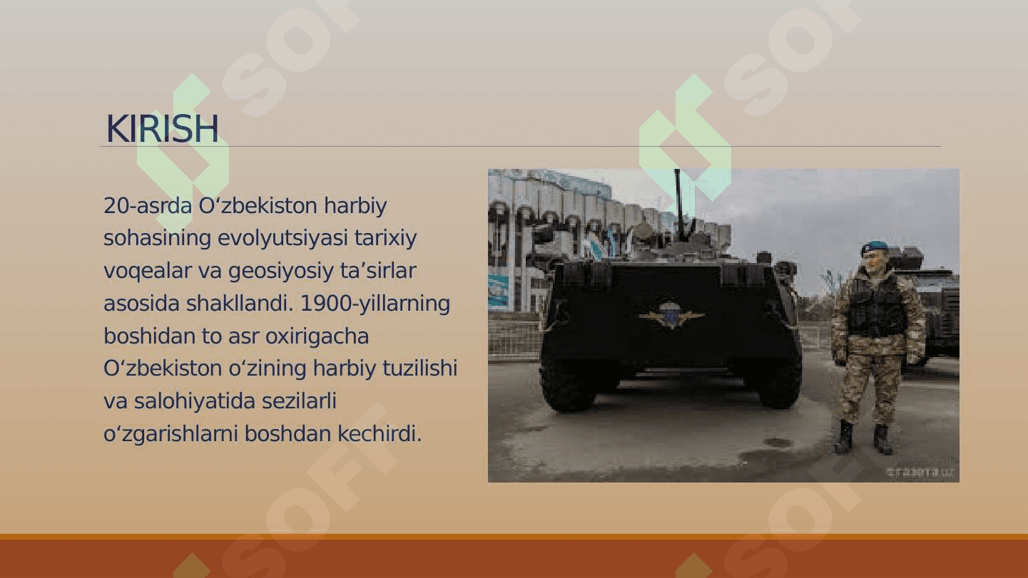 XX asrda O‘zbekistonda harbiy soha 2