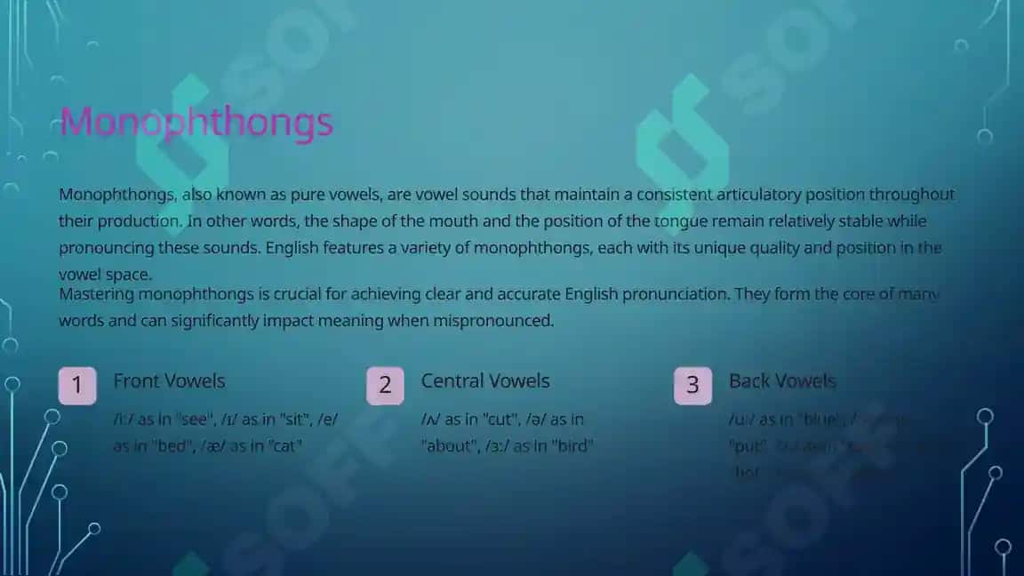 The Classification of English Vowel and Consonant Phonemes 4
