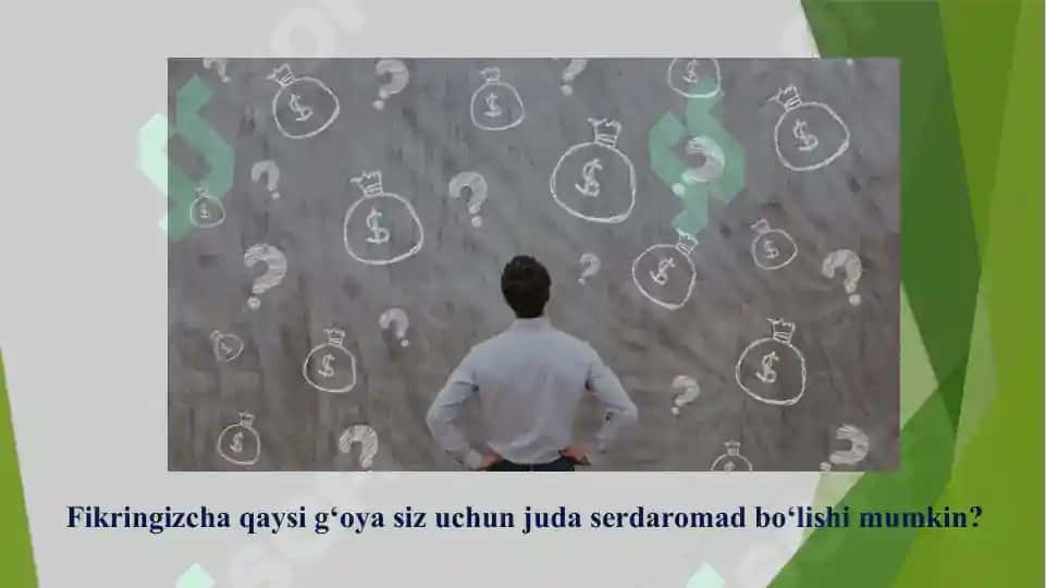 Biznes-reja. Buxgalteriya hisobining elementlari 2