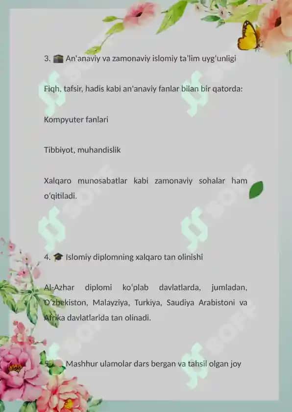 Al-Azhar universiteti haqida umumiy ma'lumot 3