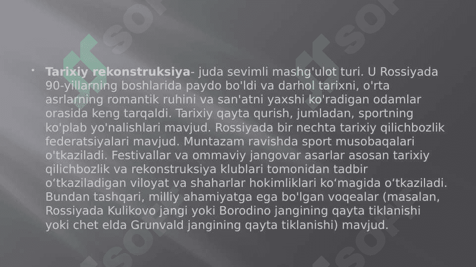Tarixiy rekonstruksiya 2