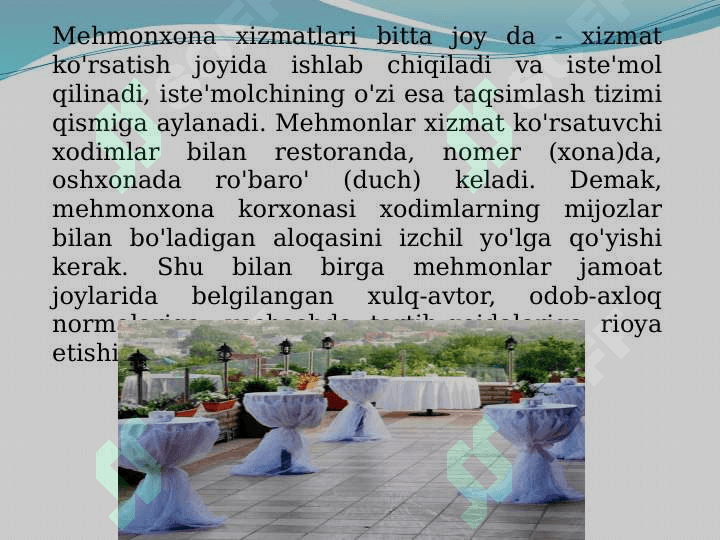 Mehmonxonalarda VIP va CIP xizmatlari 6