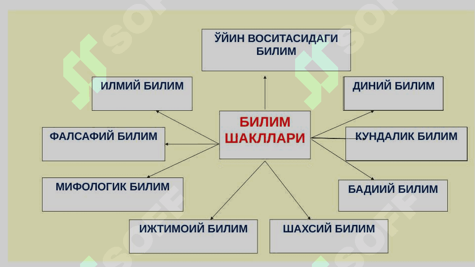 БИЛИШ НАЗАРИЯСИ: АСОСИЙ МУАММОЛАРИ ВА ЙЎНАЛИШЛАРИ 8