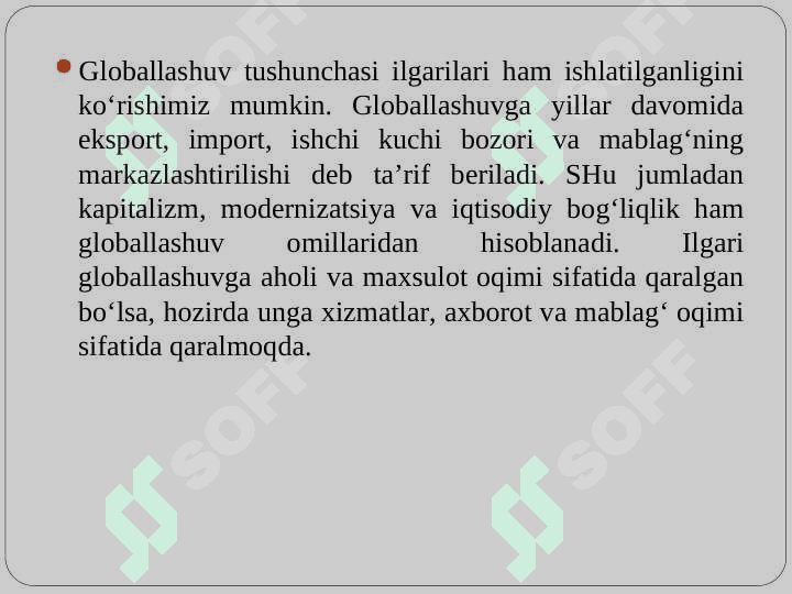 Xalqaro turizmda glaballashuv jarayonlari 6