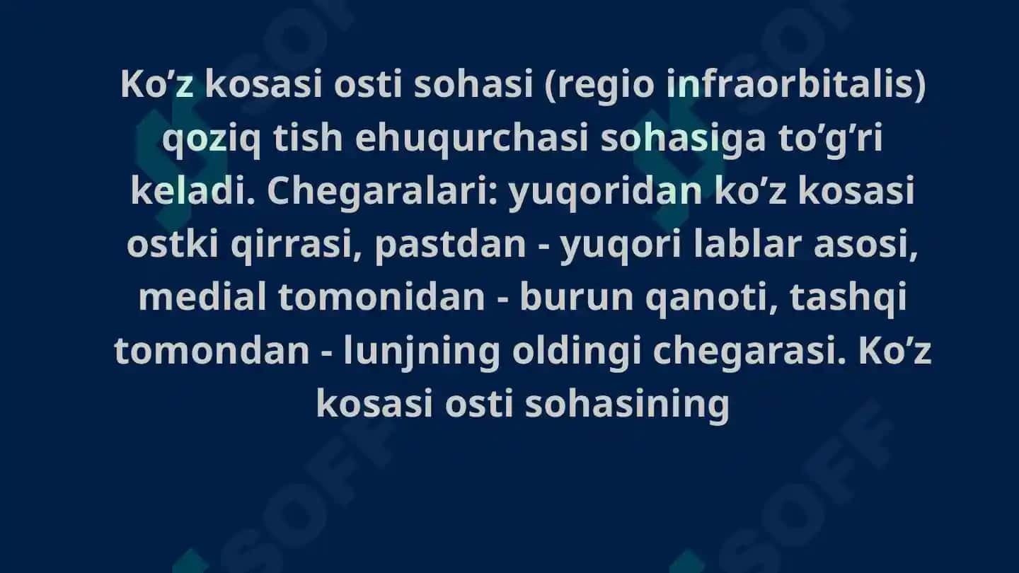 Koʻz kosasi osti sohasi 2