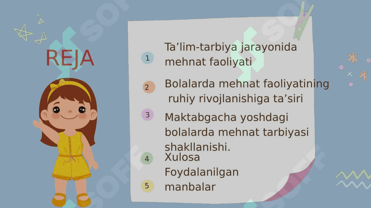 "Maktabgacha yoshdagi bolalarga mehnat tarbiyasi" taqdimot 2