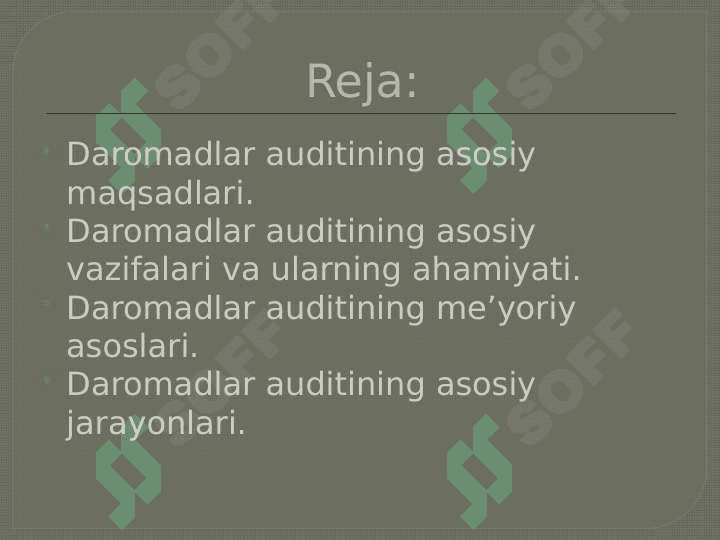 Daromadlar auditi 2