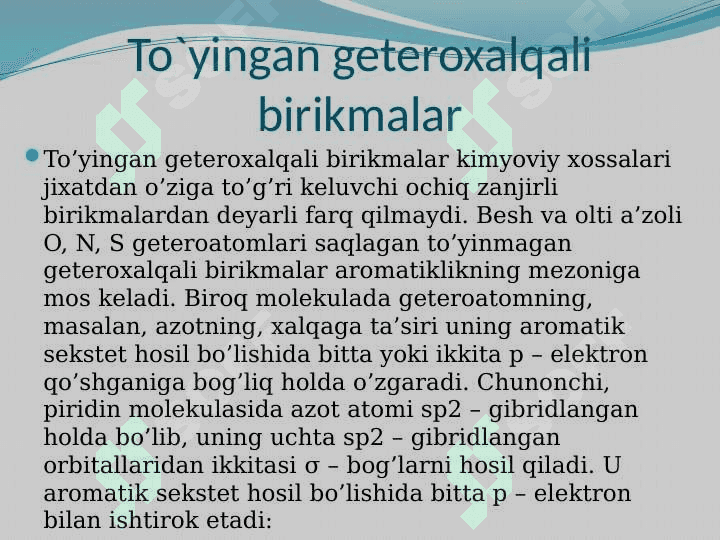 Geteroxalqali birikmalar 7