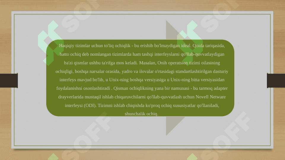 OSI  pogonalarining o'zaro ishlashi jarayonlari va xizmatlari 3