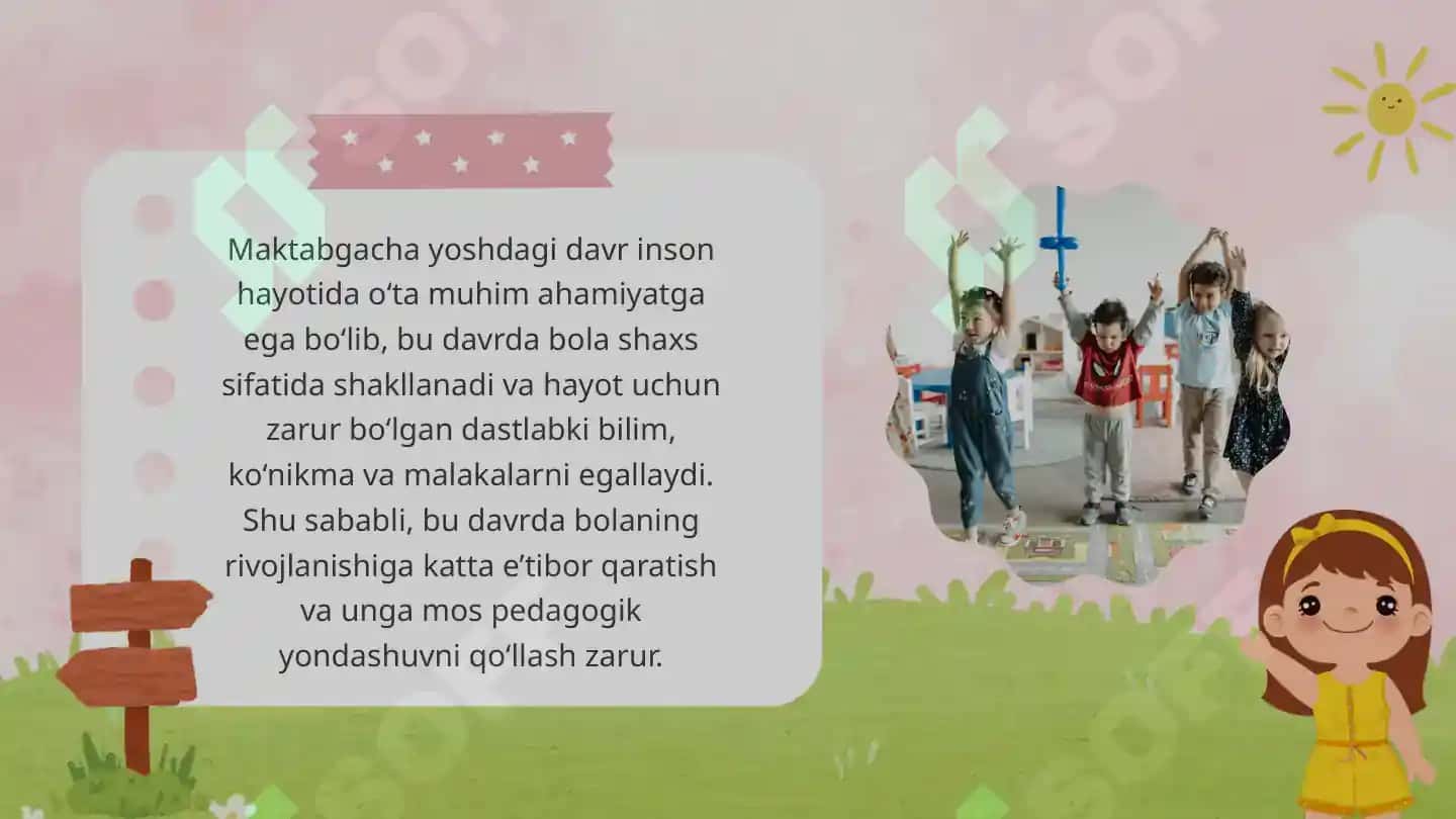 Maktabgacha yoshdagi bolalarning rivojlanishi va ta`lim tarbiyasining o`ziga xosligi 4