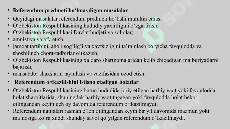 Referendum predmeti bo‘lmaydigan masalalar 3