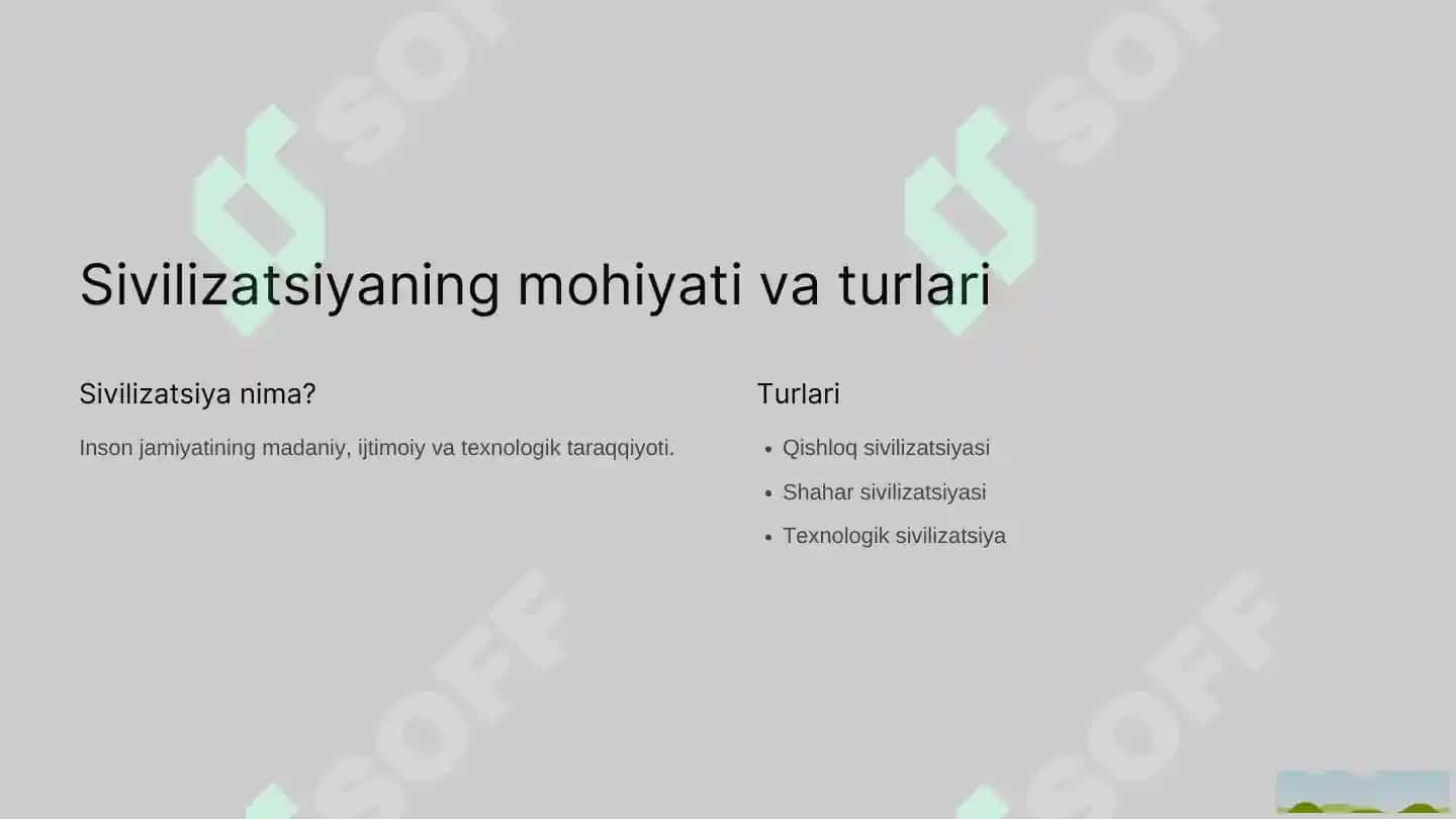 Tarix falsafasi: Sivilizatsiya va madaniyat 2