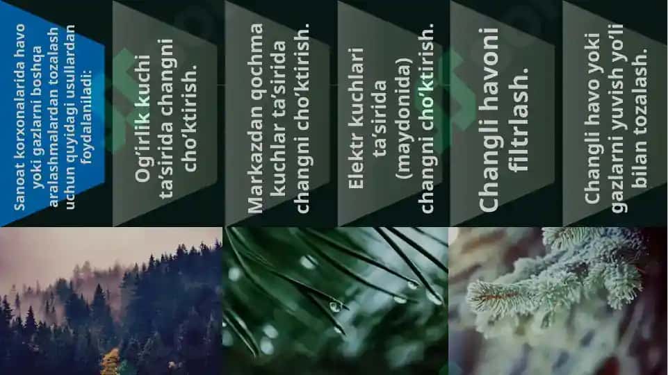 Atmosfera havosini zaharli gazlardan tozalash usullari 3