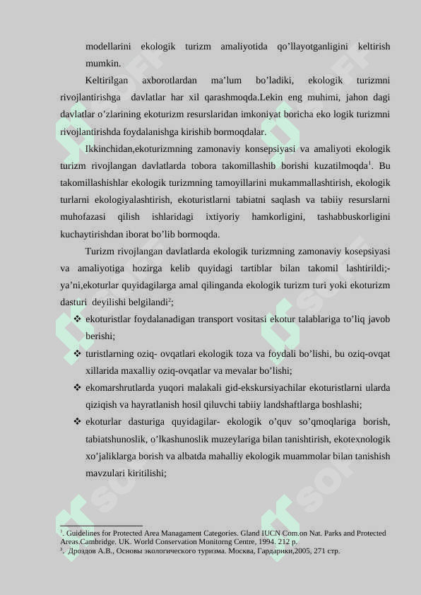 Ekоturizmning zаmоnаviy kоnsepsiyasi vа аmаliyoti. 2