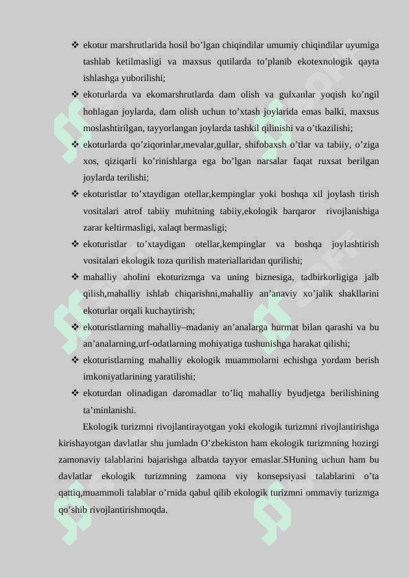 Ekоturizmning zаmоnаviy kоnsepsiyasi vа аmаliyoti. 3