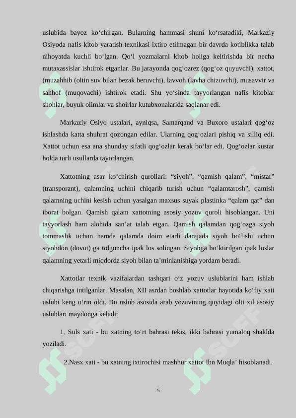 SAVOD O’RGATISHDA HUSNIHATGA O’RGATISH TAMOYILLARI 5