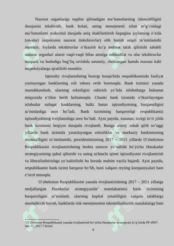 Tijorat banklari faoliyatini nazorat qilish 3