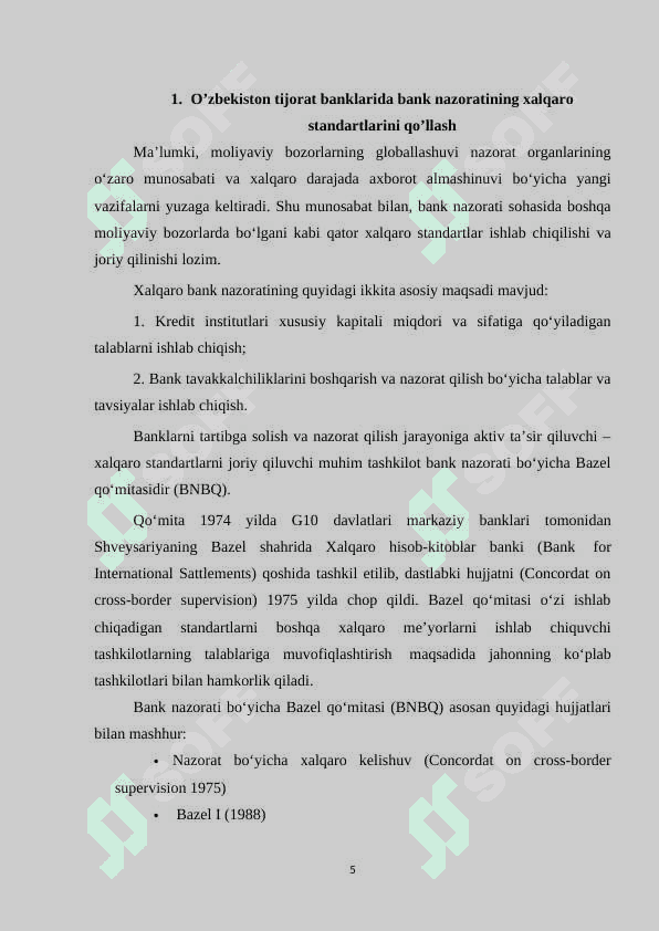Tijorat banklari faoliyatini nazorat qilish 5