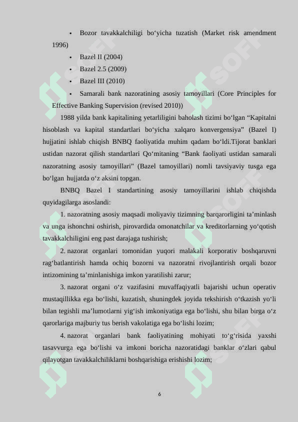 Tijorat banklari faoliyatini nazorat qilish 6