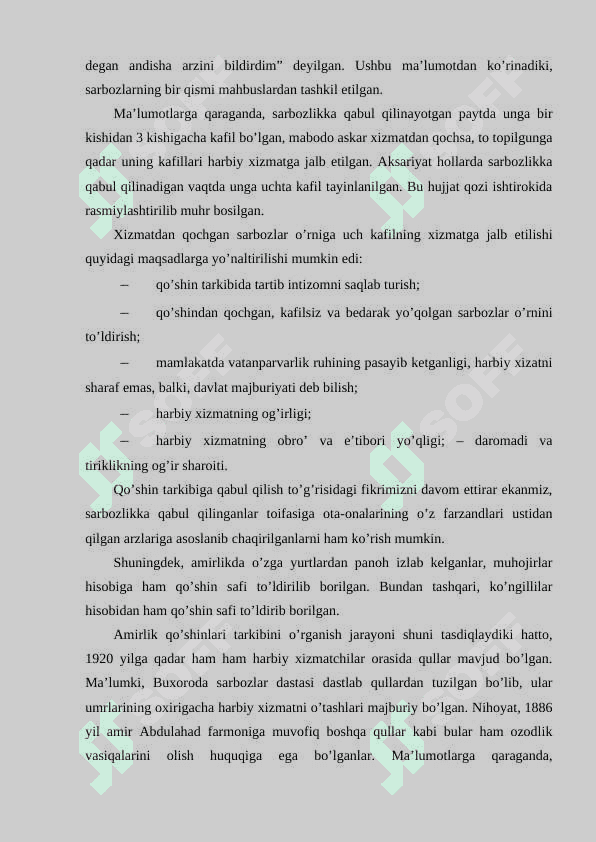 O’rta Osiyo xonliklarida harbiy unvon va mansablar 7