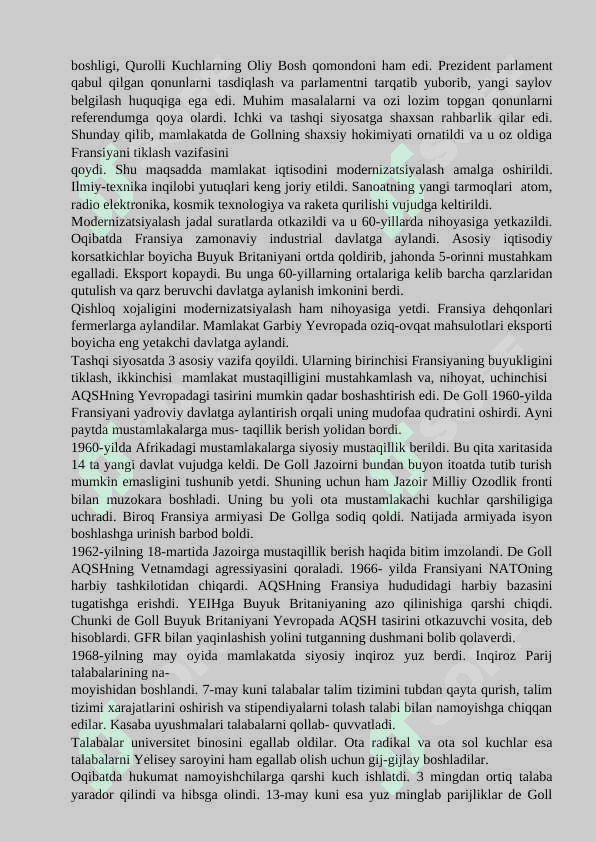 Fransiya 20 asrning ikkinchi yarmi 21 asrni boshlarida 3
