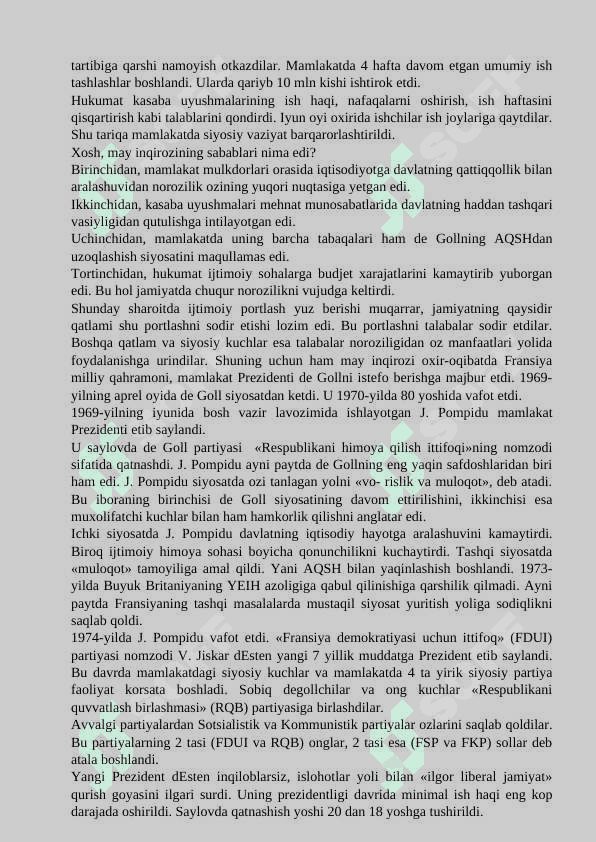 Fransiya 20 asrning ikkinchi yarmi 21 asrni boshlarida 4