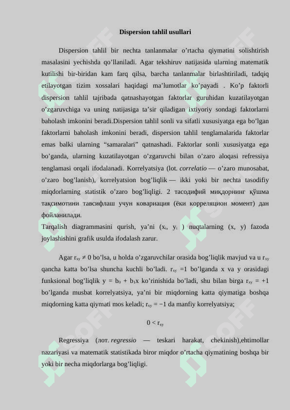 Dispersion tahlil 2