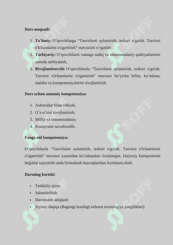 Tasvirlarni aylantirish, teskari o'girish 2