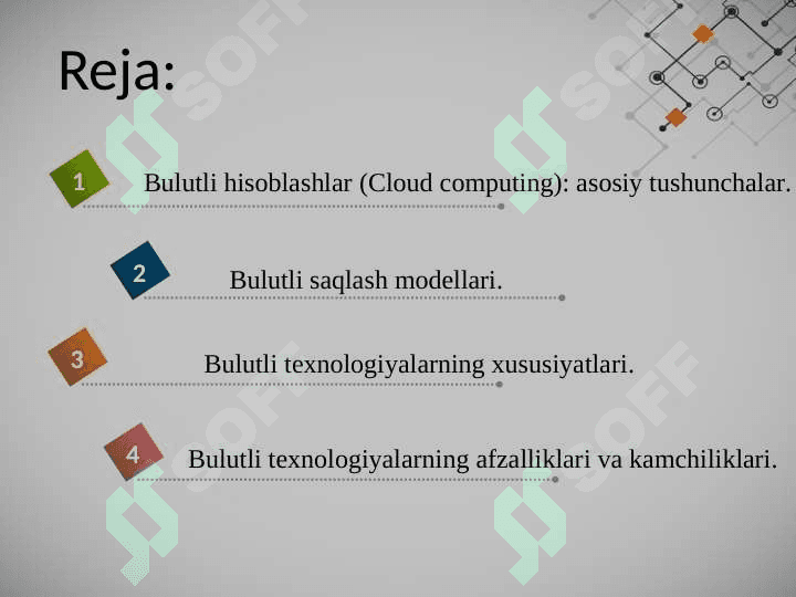 Bulutli texnologiyalardan foydalanish. 2
