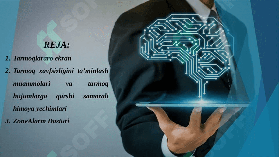 Biror tarmoqlararo ekran vositasini (masalan, ZoneAlarm) o‘rnatish va sozlash 2
