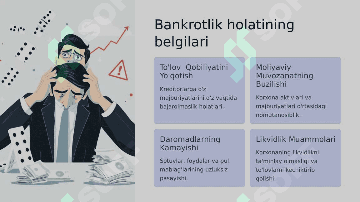tadbirkorlik faoliyatida bankrotlilik. 6