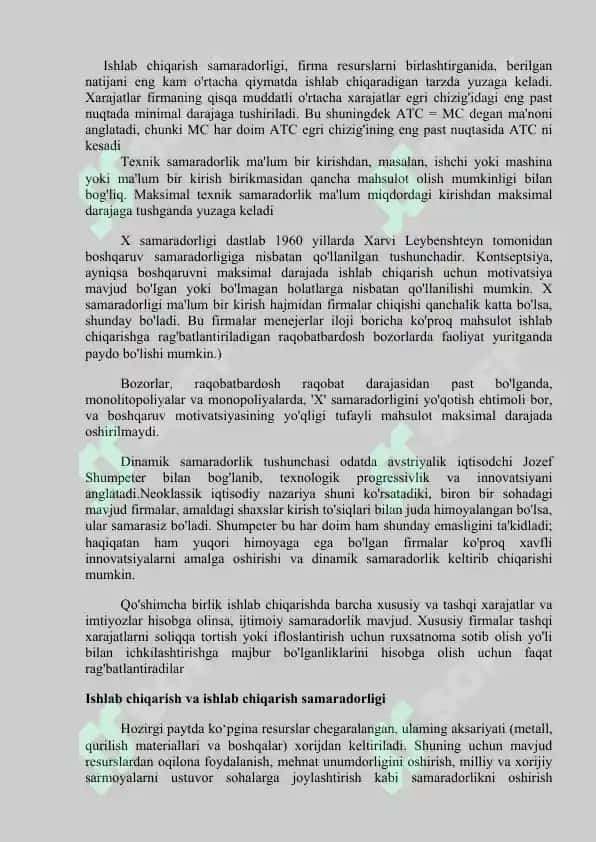 Ishlab chiqarishning iqtisodiy va ijtimoiy samaradorligi 2