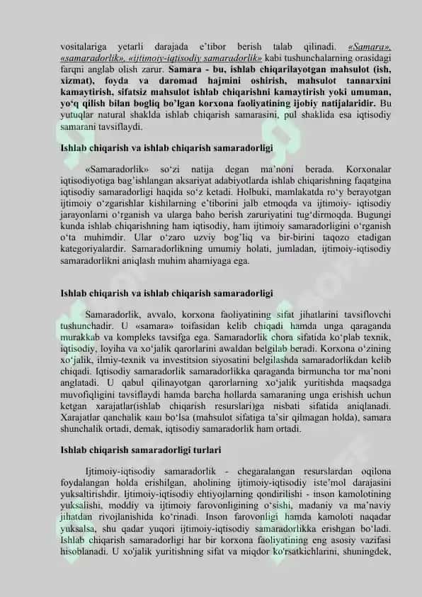 Ishlab chiqarishning iqtisodiy va ijtimoiy samaradorligi 3