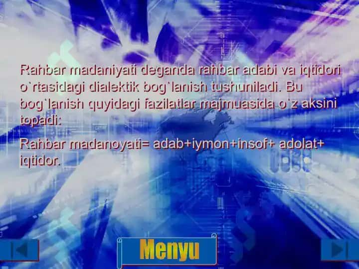 Menejer madaniyatiga qo'yiladigan talablar 2