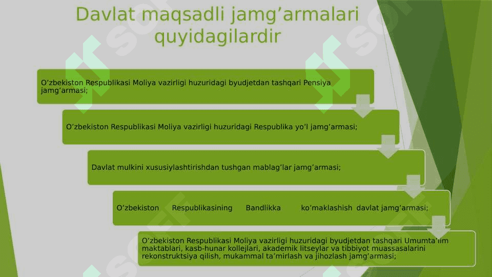 DAVLAT MAQSADLI JAMG'ARMALARI TAQSIMLOVCHI ORGANLAR 3