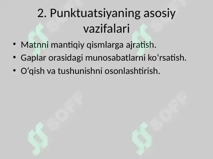 Punktuatsiya o'qitishning o'ziga xosligi 3