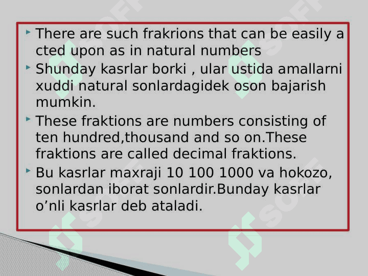 DECIMAL FRACTIONS 2