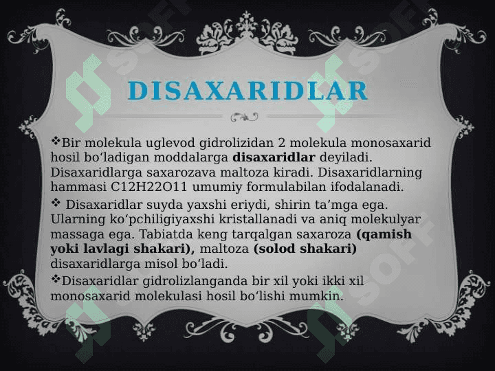 UGLEVODLAR 8
