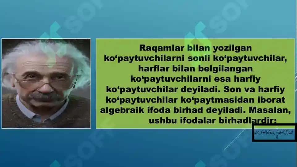 Matematik usullar Birhad va uning standard shakli 3