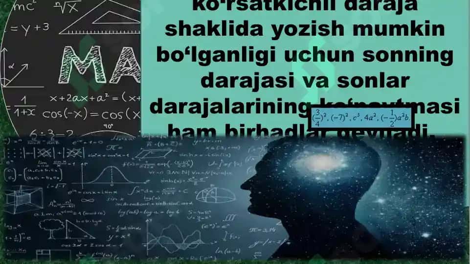 Matematik usullar Birhad va uning standard shakli 4
