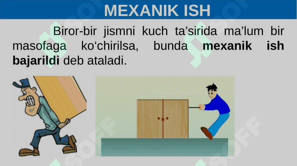 MEXANIK ISH Dars ishlanma 7-sinf Fizika 5