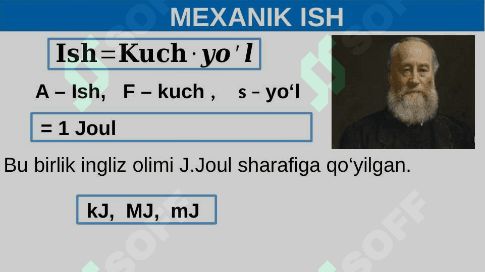MEXANIK ISH Dars ishlanma 7-sinf Fizika 7