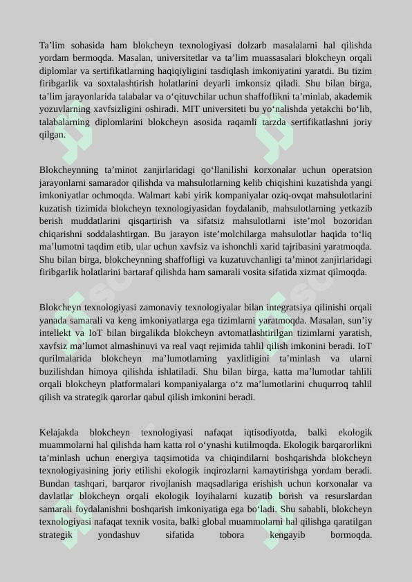 Blokcheyn texnologiyalarining axborot xavfsizligidagi roli 5