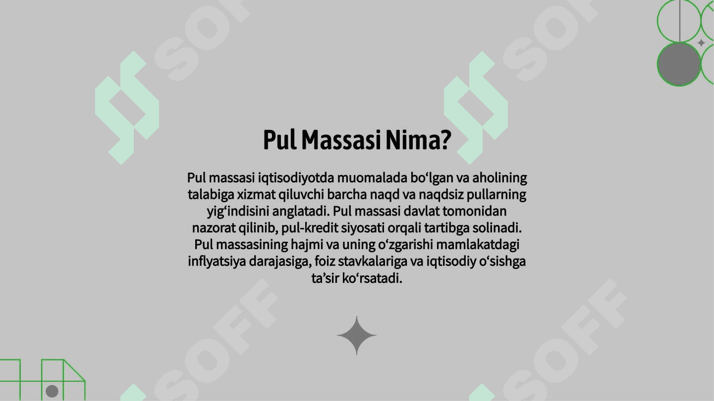 Pul massasi va pul agregatlari 3